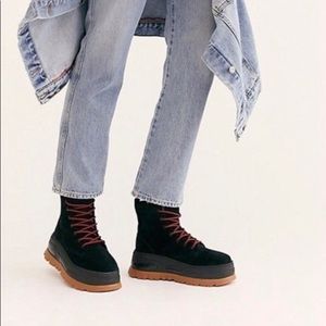 FREE PEOPLE GROVE PLATFORM COMBAT BOOT